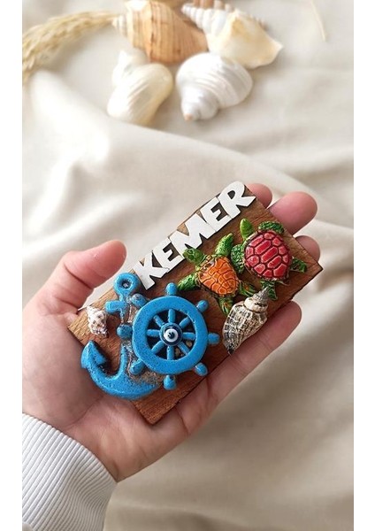 Kemer Yazılı Nazar Çapa Kaplumbağa Deniz Kabuğu Ahşap Mıknatıslı Magnet Buzdolabı Süsü fiyatları