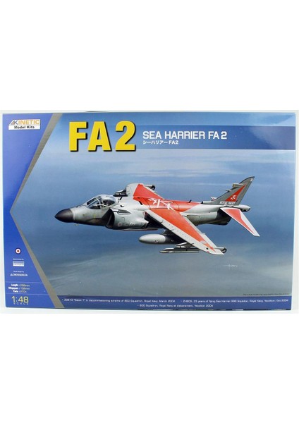 K48041 1/48 Sea Harrier Fa2 Savaş Uçağı, Plastik Model Kiti