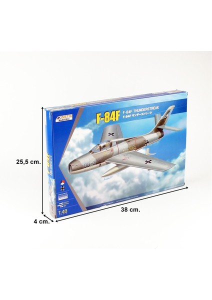 K48068 1/48 F-84F Thunderstreak (Avrupa Versiyonu) Savaş Uçağı, Plastik Model Kiti