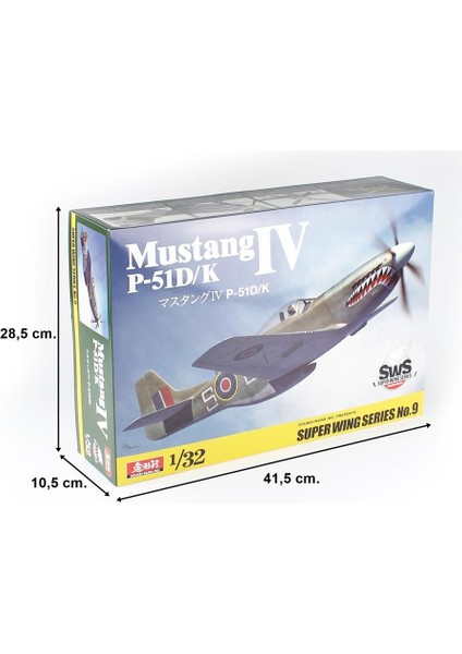 09 1/32 Ölçek, Mustang Iv Savaş Uçağı, Plastik Model Kiti