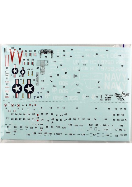 Clear Prop Models 72017 1/72 Ölçek, Kaman Uh-2c Seasprite Askeri Helikopter, Plastik Model Kiti