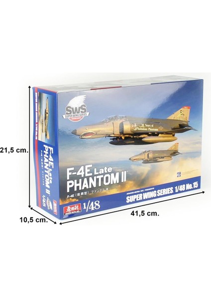 48-15 1/48 Ölçek, F-4e Late Phantom Iı Savaş Uçağı, Plastik Model Kiti