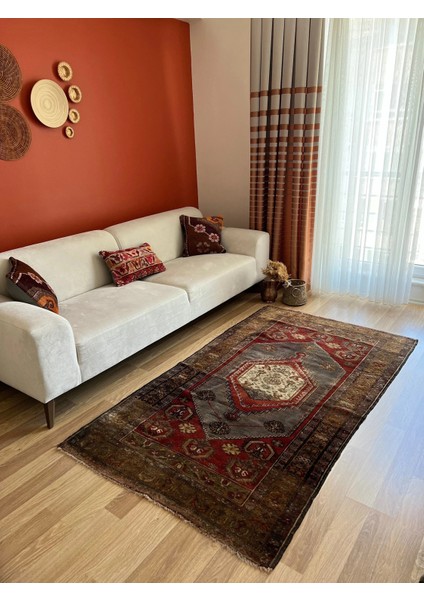 117X208 cm El Dokuma Dekoratif Türk Kilim Oturma Odası Için Yün Kilim