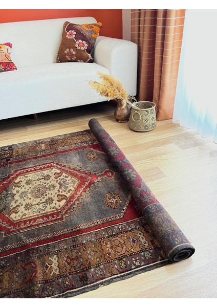 117X208 cm El Dokuma Dekoratif Türk Kilim Oturma Odası Için Yün Kilim