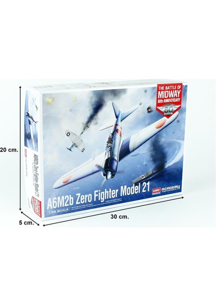 12352 1/48 Ölçek, Mitsubishi A6M2B Zero Fighter Model 21 Savaş Uçağı, Plastik Model Kiti