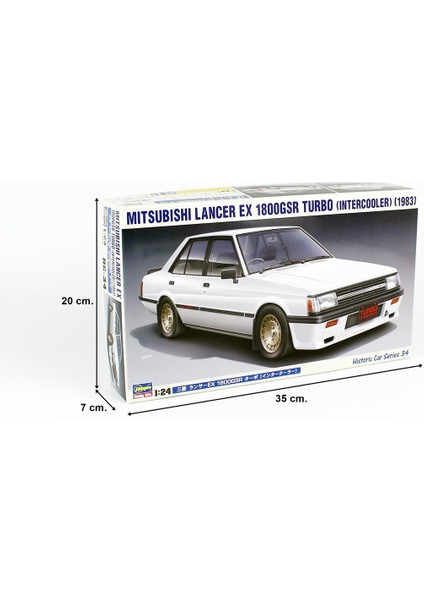 HC34 21134 1/24 Ölçek, Mitsubishi Lancer Ex 1800GSR Turbo (Intercooler), Otomobil Plastik Model Kiti