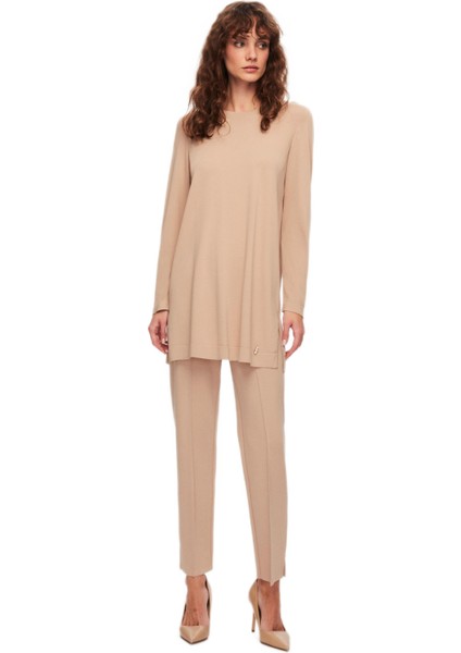 Bej Dar Paça Triko Pantolon fiyatları