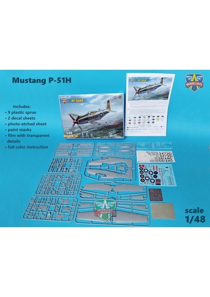 MSVIT4817 1/48 P-51H Mustang Amerikan Avcı Uçağı Plastik Model Kiti