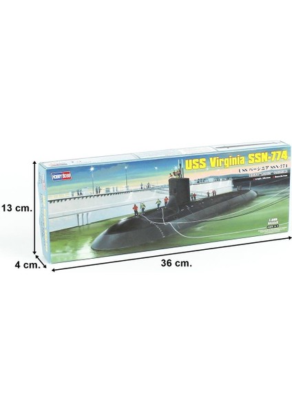 Hobbyboss 83513 1/350 Ölçek Virginia SSN-774, Denizaltı Plastik Model Kiti