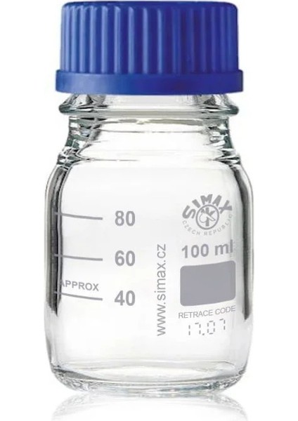 Cam Otoklav Şişe 250 ml (Vida Kapaklı Boş Laboratuvar Şişesi) 2 Adet