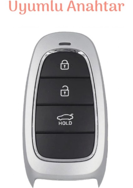 Hyundai 2021+ Yeni Tucson Santa Fe Uyumlu Deri Anahtar Kılıf ve Örgü Anahtarlık