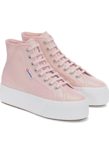 2708 Hı Top Lame Kadın Pembe Sneaker S4128DW-A0Q