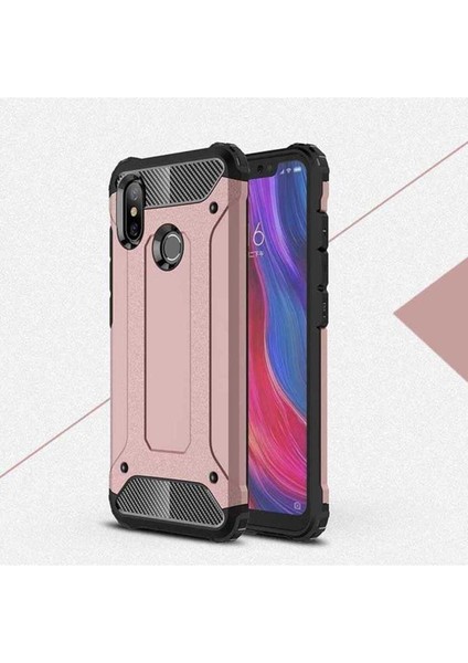 Xiaomi Mi 6x Uyumlu Kılıf Crash Silikon Kapak, Rose Gold