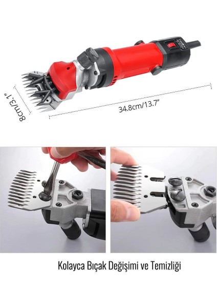 Koyun Keçi Kırkma Makinesi (Kırmızı) EEA151