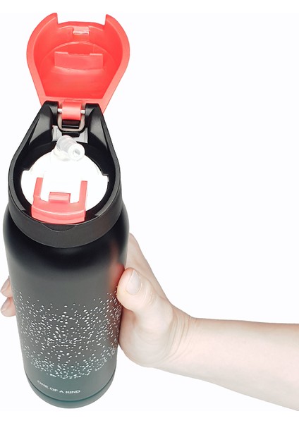 Teknoloji Sus 304 Paslanmaz Çelik 500ML Pipetli Vakumlu Termos