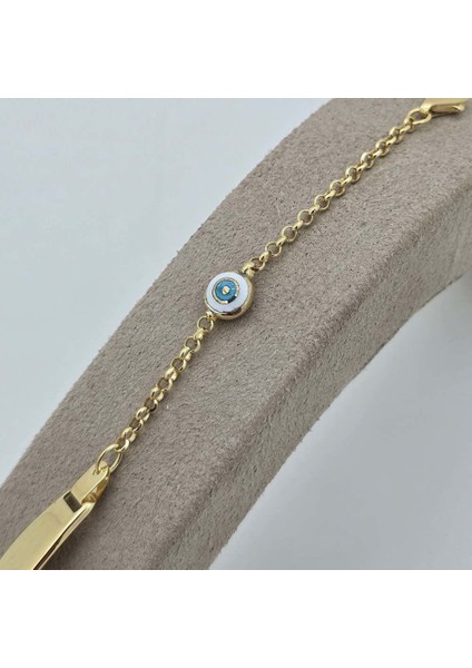 Nazar Boncuklu Çocuk Künye Altın – BLK0779 fiyatları