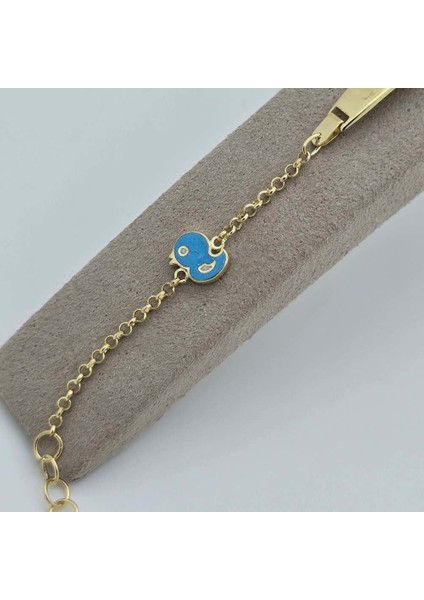 Nazar Boncuklu Çocuk Künye Altın – BLK0779 modelleri