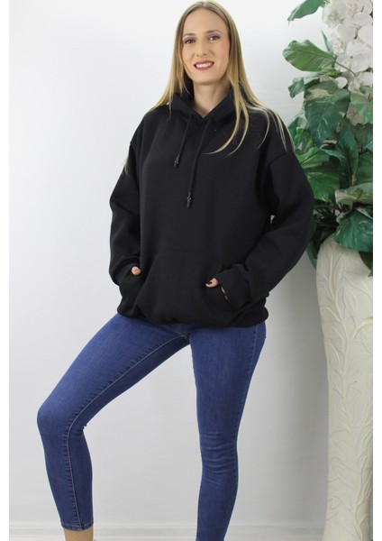 Üç Iplik Kapşonlu Sweat Siyah - 2410.2022 fiyatları