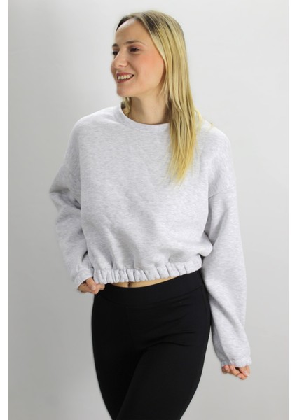 Bel Lastikli Bisiklet Yaka Sweat Gri - 07100 fiyatları
