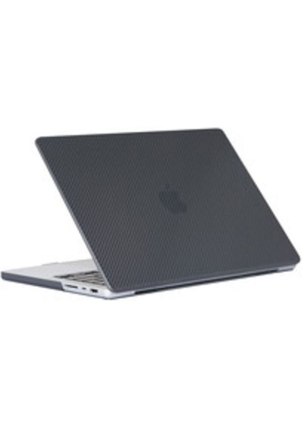 Apple Macbook Pro 16.2 2023 A2780 Uyumlu Msoft Carbon Fiber Tasarımlı Kapak