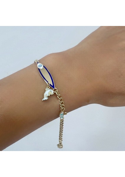 Nazar Boncuklu Çocuk Künye Altın – BLK0782