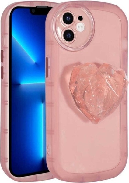 Apple iPhone 11 Uyumlu Kılıf Kamera Korumalı Pop Soketli Renkli Ofro Kapak, Pembe