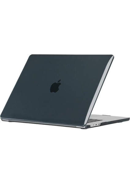 Apple Macbook 15 Inç Air M2 2024 A2941 Uyumlu Msoft Kristal Kapak, Siyah