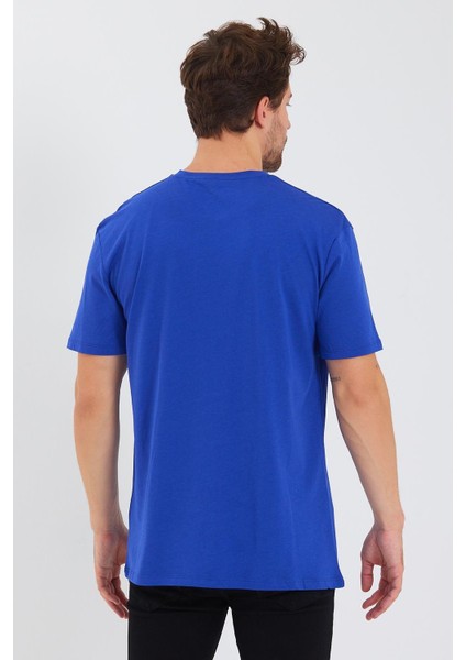 Erkek Pamuk Modal Oversize T-Shirt Saks