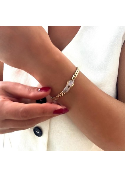 Taşlı Gurmet Zincir Altın Bileklik – BLK0774