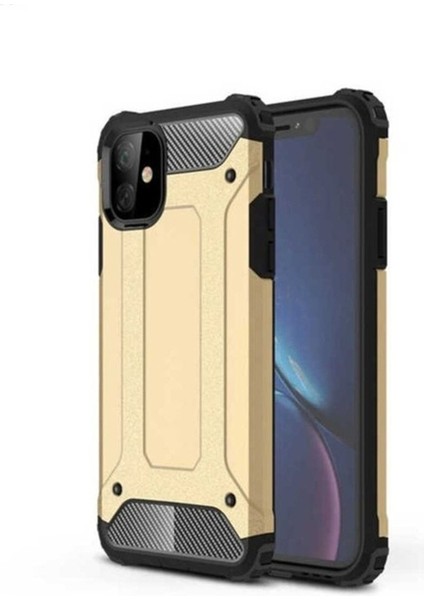 Apple iPhone 11 Uyumlu Kılıf Crash Silikon Kapak, Gold