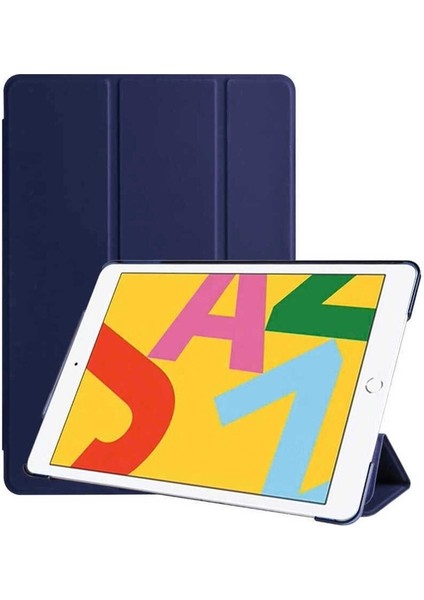 Apple iPad 10.2 (8.nesil) Uyumlu Tablet Kılıfı Smart Cover Standlı Akıllı Kılıf, Lacivert