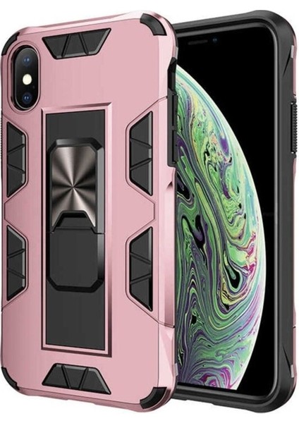 Apple iPhone Xs Max Uyumlu Kılıf Volve Kapak, Rose Gold