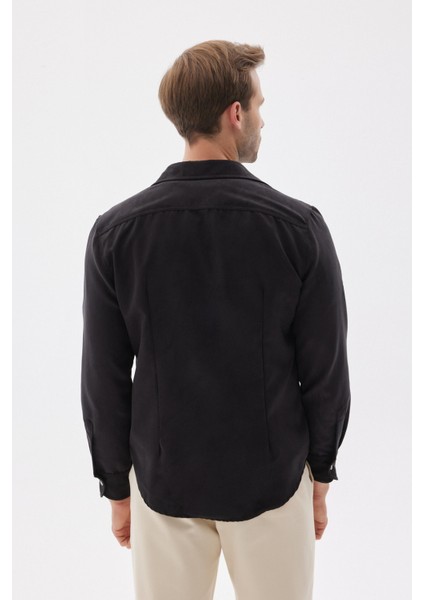 Slim Fit Cepli Erkek Siyah Gömlek Ceket fırsatları