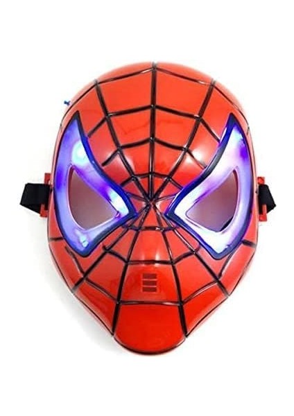 Adam Işıklı Maske Spiderman Işıklı Maske, Kırmızı Maske