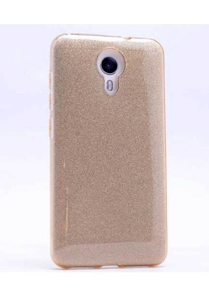 Enci Store General Mobile 4g Android One Uyumlu Kılıf Shining Silikon, Gold