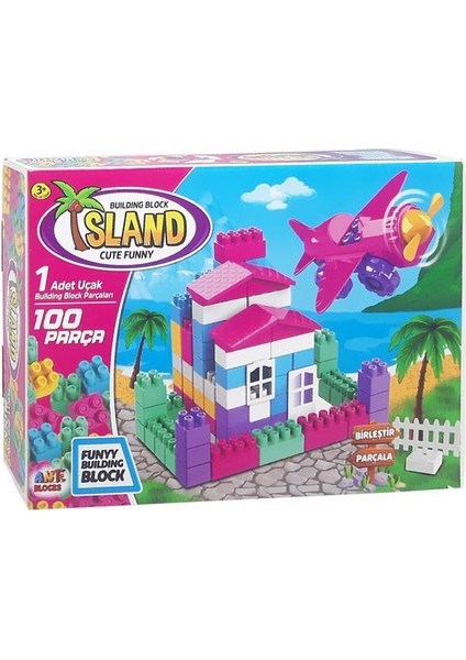 ANT010 Ant Blocks Island 100 Parça Eğitici Bloklar