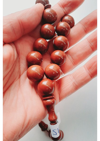 15MM Küre Taneli Kahve Katalin Efe Boy Kehribar Tesbih