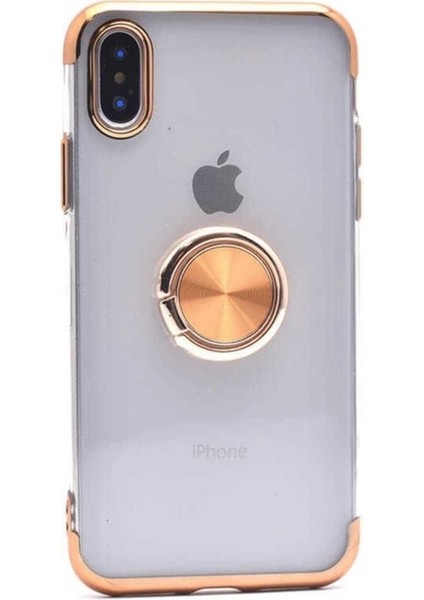 Apple iPhone x Uyumlu Kılıf Gess Silikon, Gold