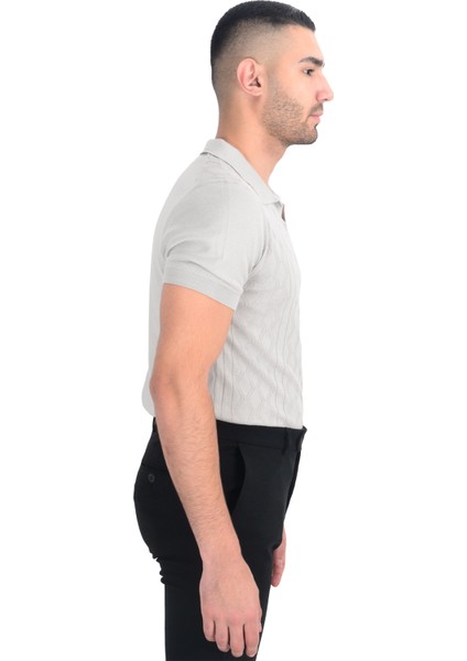 Cengiz Inler Desenli Merserize Polo Yaka Erkek Triko T-Shirt indirimleri
