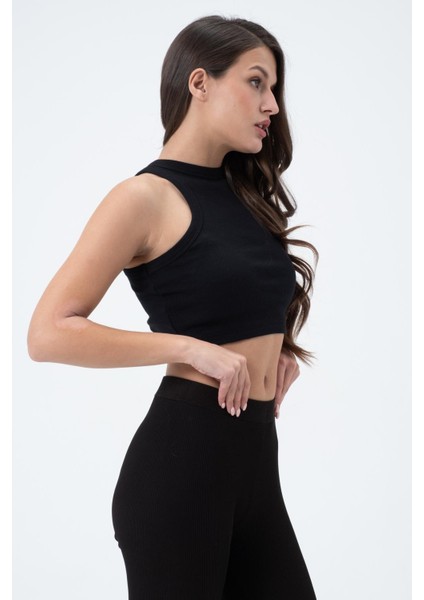 Kadın Kaşkorse Crop Atlet Siyah fiyatları