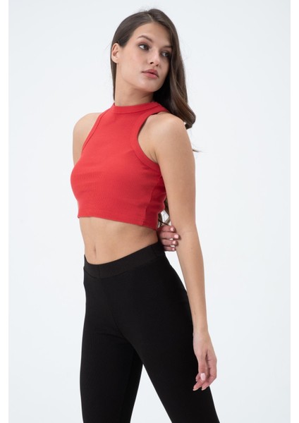Kadın Kaşkorse Crop Atlet Kırmızı fiyatları