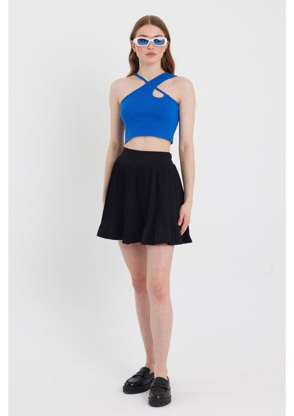 Kadın Askılı Crop Kaşkorse Saks modelleri