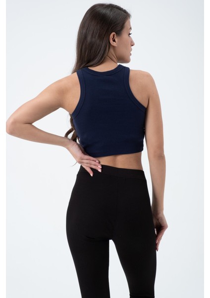 Kadın Kaşkorse Crop Atlet Indigo fırsatları