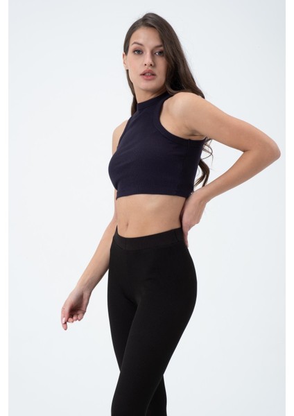 Kadın Kaşkorse Crop Atlet Lacivert modelleri