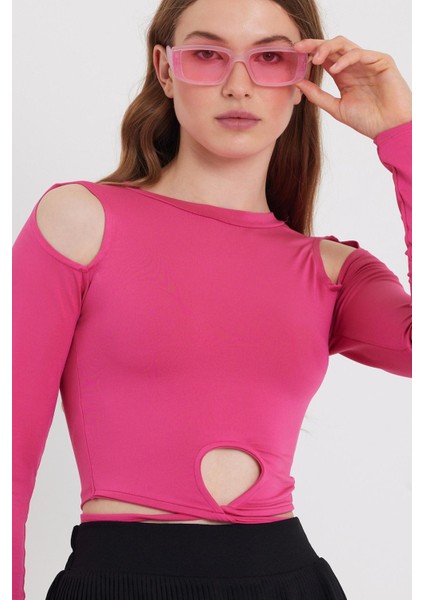 Kadın Allegro Crop Pembe