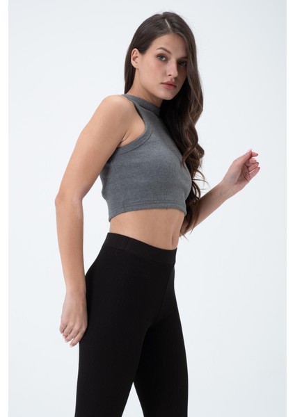 Kadın Kaşkorse Crop Atlet Gri fırsatları