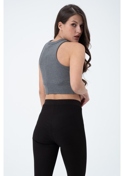 Kadın Kaşkorse Crop Atlet Gri indirimleri