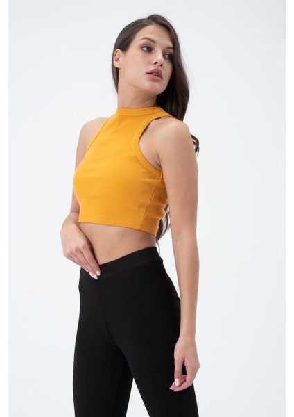 Kadın Kaşkorse Crop Atlet Sarı fiyatları