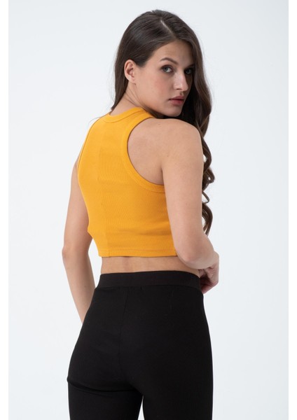 Kadın Kaşkorse Crop Atlet Sarı indirimleri