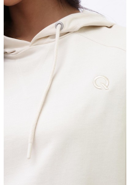 Kadın Kapüşonlu Crop Ekru modelleri